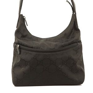Auth Gucci Black Nylon Bag Shoulder #908G54